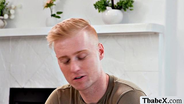 Shemale Babysitter Gets Fucked By Boss's Soldier Stepson
