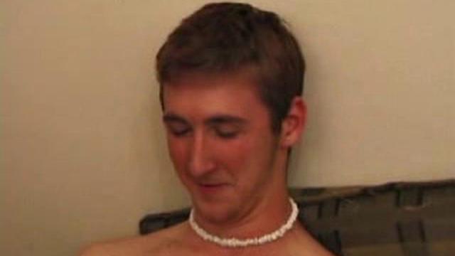 Just back from skateboarding, Michael Whitewood is horny and wants to get off. He pulls out his cock and strokes it up stiff. Then lubes a vibrator and inserts it up his butt, for added stimulation.