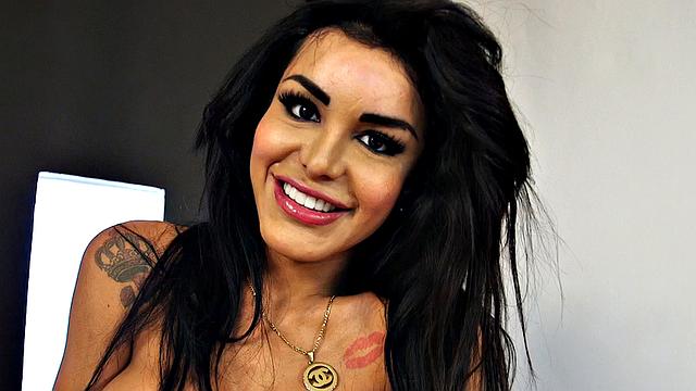 Big Latin Tranny with big boobs banged in tight asshole