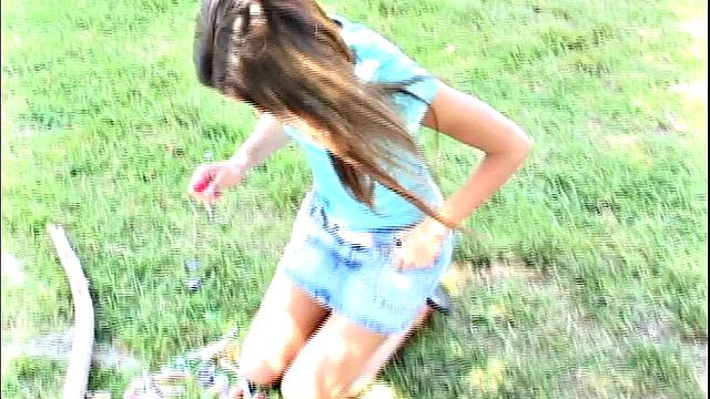 Horny teen Chloe in solo pussy fingering