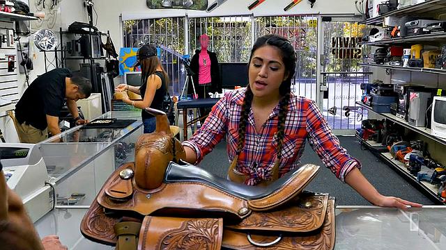 Anal pawnshop petite 21yo fucked in office by owner