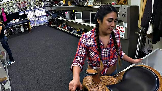 Anal pawnshop petite 21yo fucked in office by owner