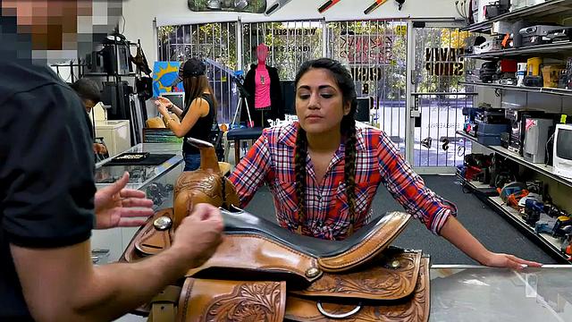 Anal pawnshop petite 21yo fucked in office by owner