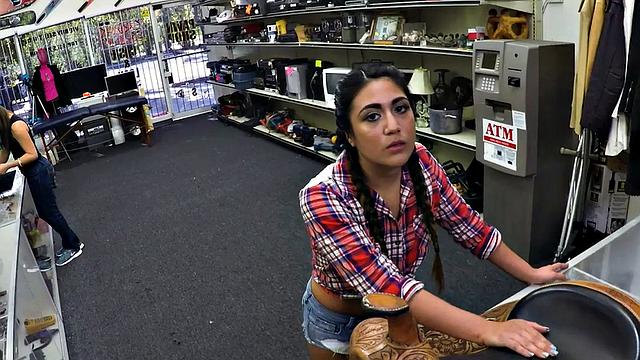 Anal pawnshop petite 21yo fucked in office by owner