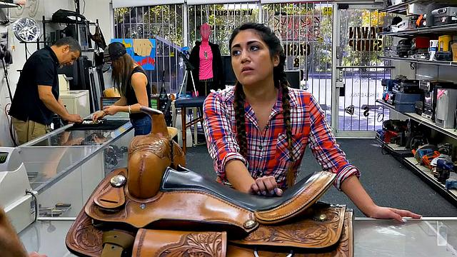 Anal pawnshop petite 21yo fucked in office by owner