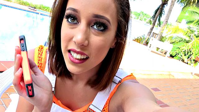 Flexible Latina Covered in Oil