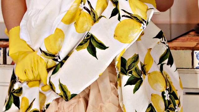 Watch this tattooed kitchen goddess get off solo with her trimmed pussy and earrings