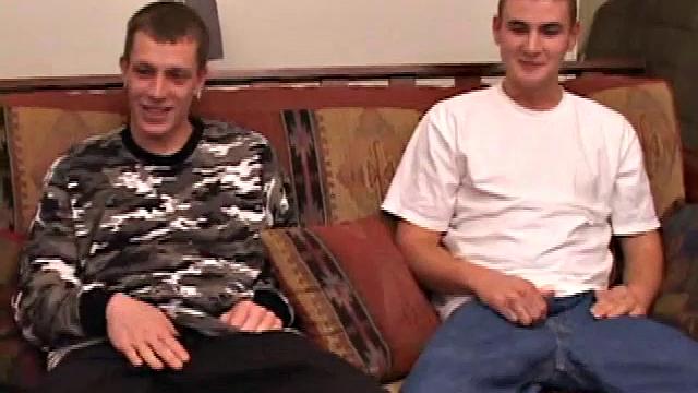 When Shane drops by and starts watching a porn video with Rick, he soon pushes down his pants and Rick sucks his dick. After busting a quick load, Shane stays hard and fucks Rick's face until he blows a second time.