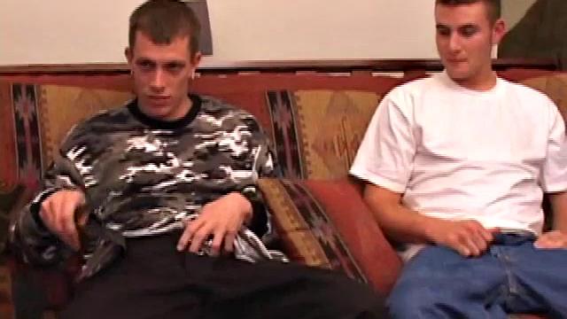 When Shane drops by and starts watching a porn video with Rick, he soon pushes down his pants and Rick sucks his dick. After busting a quick load, Shane stays hard and fucks Rick's face until he blows a second time.