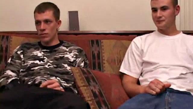 When Shane drops by and starts watching a porn video with Rick, he soon pushes down his pants and Rick sucks his dick. After busting a quick load, Shane stays hard and fucks Rick's face until he blows a second time.
