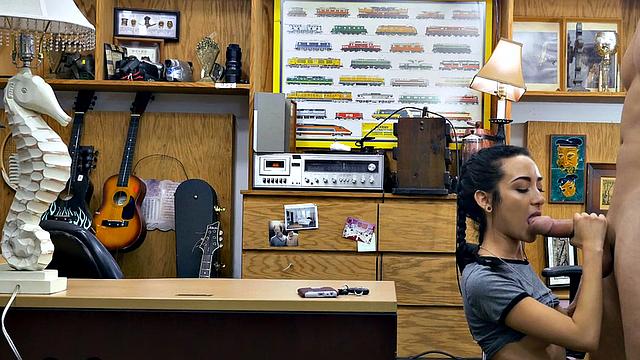 Real petite 21yo POV fucked in owners office