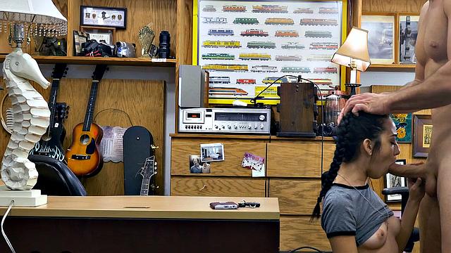 Real petite 21yo POV fucked in owners office