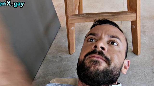 Manly worker barebacked by boss in doggystyle