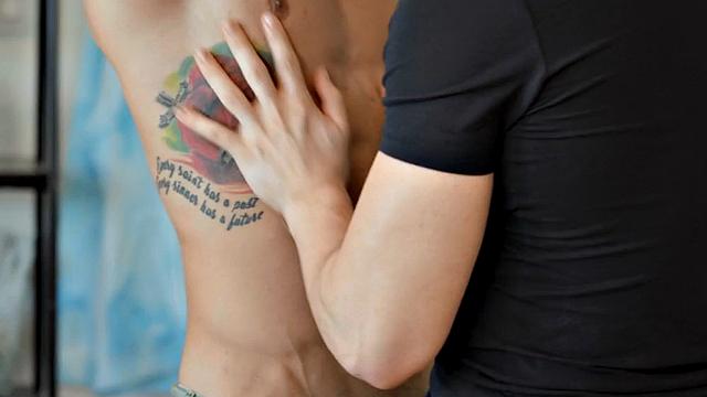 Curly jock assrimming beau