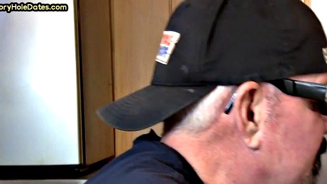 Gaydaddy adores sucking gloryhole dick and gets fucked in ass