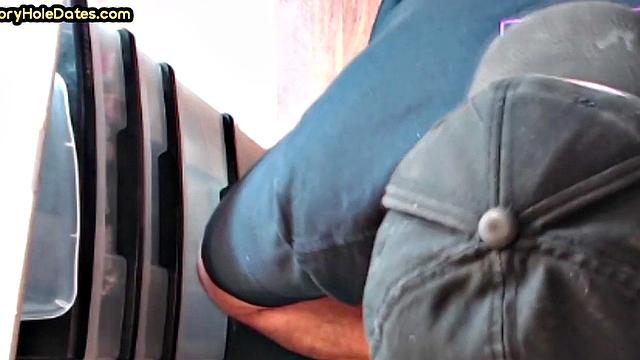 Gaydaddy adores sucking gloryhole dick and gets fucked in ass