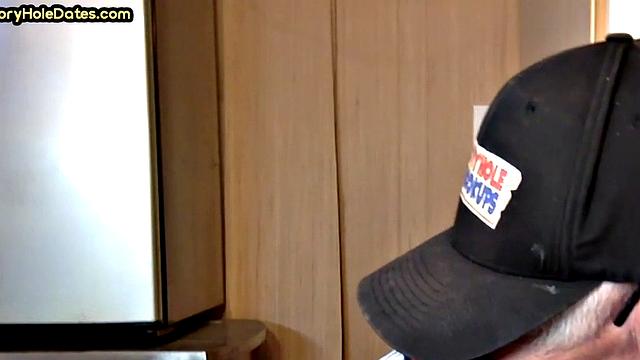 Gaydaddy adores sucking gloryhole dick and gets fucked in ass