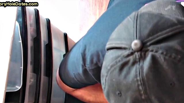 Gaydaddy adores sucking gloryhole dick and gets fucked in ass