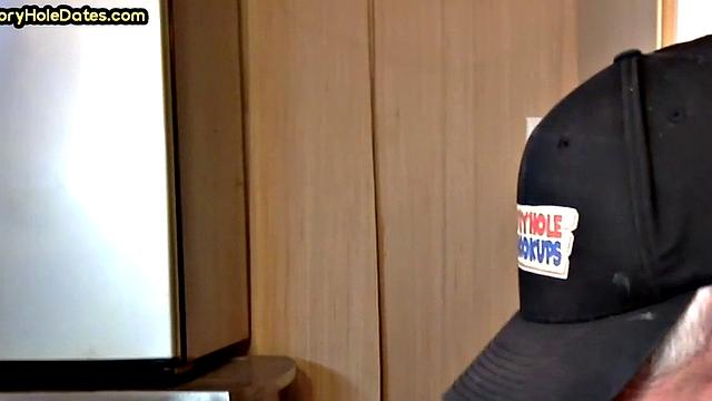 Gaydaddy adores sucking gloryhole dick and gets fucked in ass