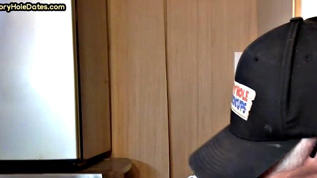 Gaydaddy adores sucking gloryhole dick and gets fucked in ass