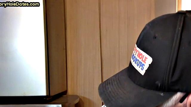 Gaydaddy adores sucking gloryhole dick and gets fucked in ass