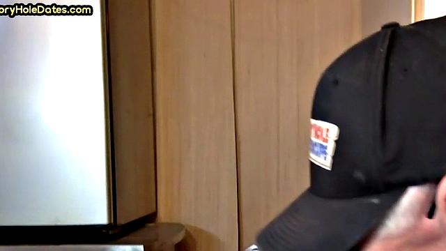 Gaydaddy adores sucking gloryhole dick and gets fucked in ass