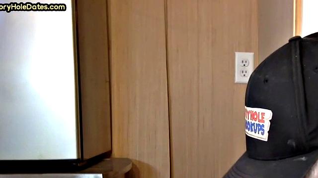 Gaydaddy adores sucking gloryhole dick and gets fucked in ass