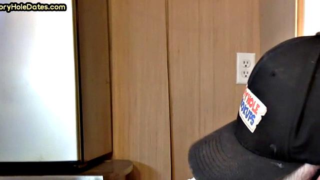 Gaydaddy adores sucking gloryhole dick and gets fucked in ass