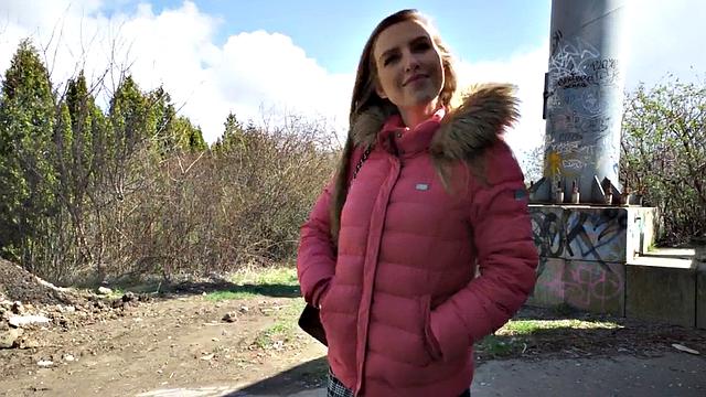 Public POV slut fucked by white dick in missionary