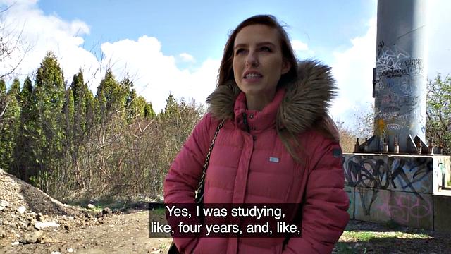 Public POV slut fucked by white dick in missionary