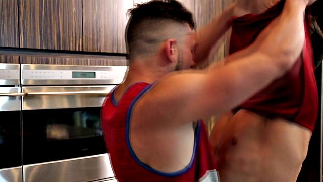 Anal hunk barebacked in taboo duo in missionary pose