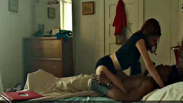 Zoey Deutch gets naughty in the billiards room while showing off her sexy curves in a sexy interracial video