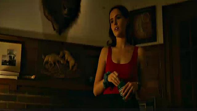 Zoey Deutch gets naughty in the billiards room while showing off her sexy curves in a sexy interracial video