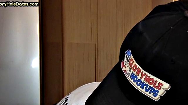 Greedy amateur gloryhole DILF sucks in homemade closeup