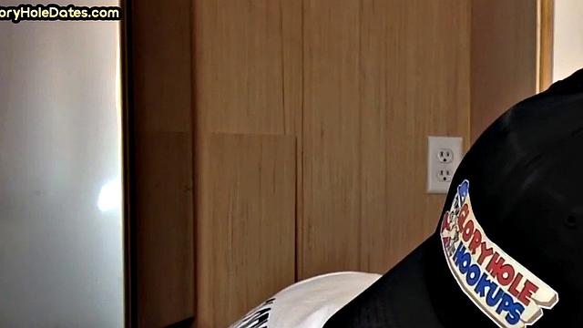 Greedy amateur gloryhole DILF sucks in homemade closeup