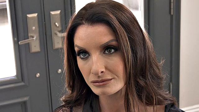 Busty Milf Brunette Fucks her Stepson to Help Him Deal With No Pussy