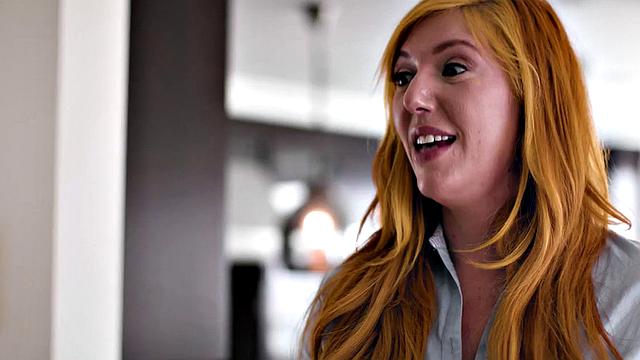 Sexy redhead seduces naughty dykes in threesome