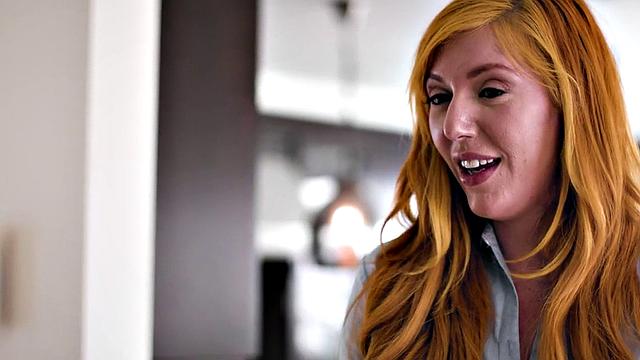 Sexy redhead seduces naughty dykes in threesome