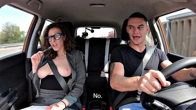 Naughty Czech MILF instructor teaches student how to please her in high heels