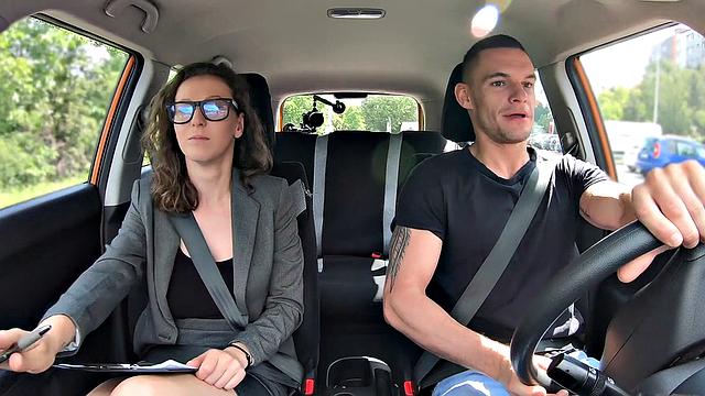 Naughty Czech MILF instructor teaches student how to please her in high heels