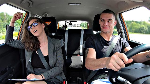 Naughty Czech MILF instructor teaches student how to please her in high heels