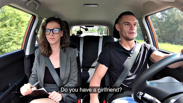 Naughty Czech MILF instructor teaches student how to please her in high heels