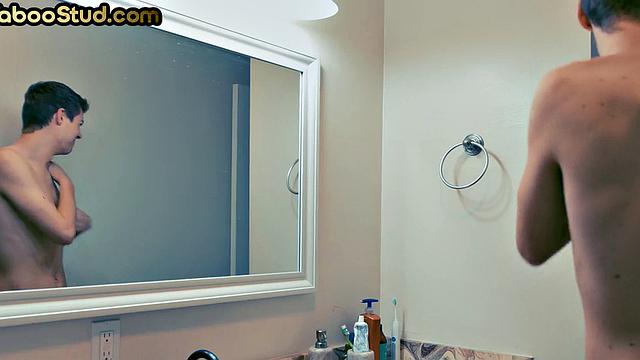 Ass fucked stud in threesome by horny partner