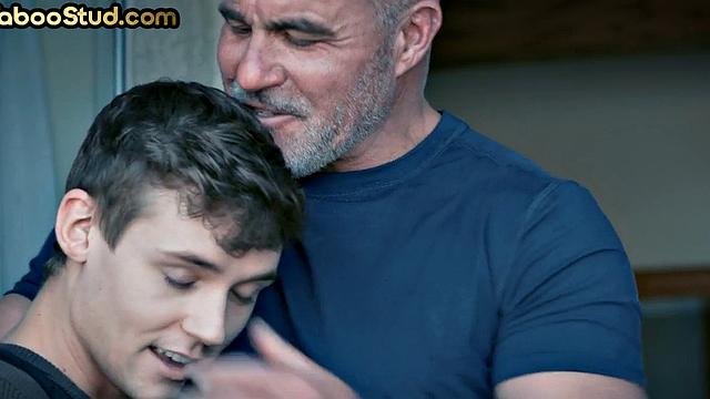 Ass fucked stud in threesome by horny partner