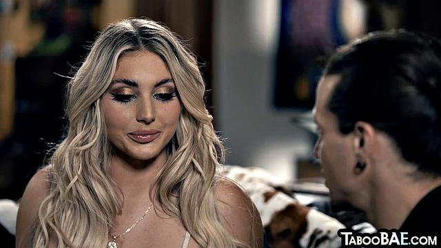 Busty blonde sidefucked by lover