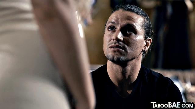 Busty blonde sidefucked by lover