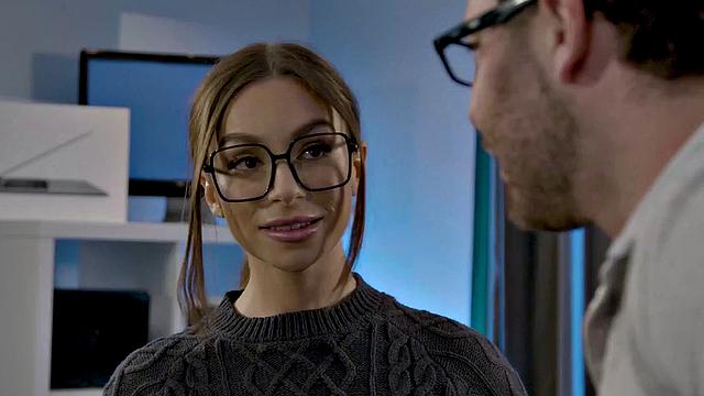 Seductive babe gives BJ and gets banged by her lover