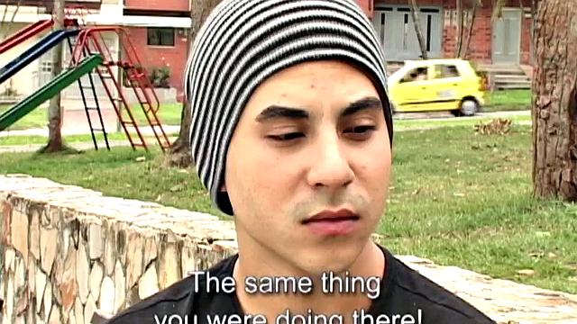 These two smooth Latin twinks head straight indoors for afternoon delight, getting naked and enjoying dick sucking and ass licking.