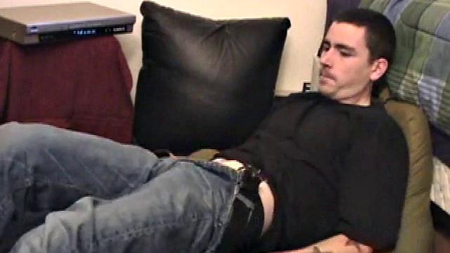 Dan Doe strokes his cock for the camera