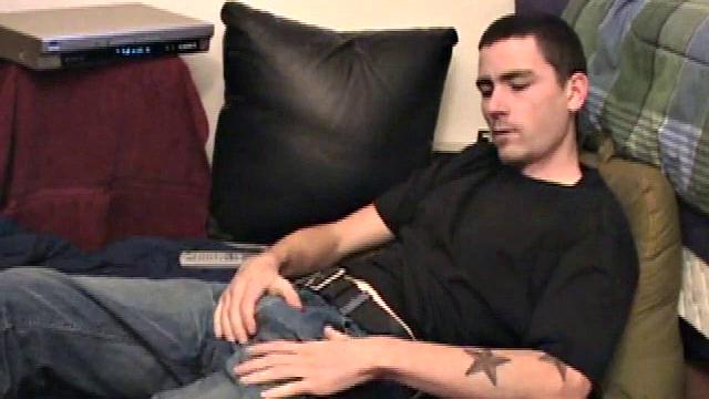 Dan Doe strokes his cock for the camera